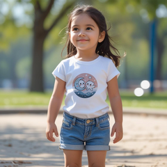 Girls’ Organic Cotton T-Shirt (2–5 Years) – Pre-Shrunk 180 GSM, Regular Fit, Breathable